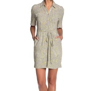 Equipment dress Axelle short sleeve button front